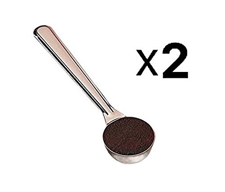 Espresso Supply Stainless Steel Doser Scoop, 1-Ounce (2 pack)