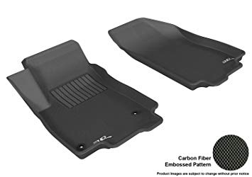 3D MAXpider Front Row Custom Fit All-Weather Floor Mat for Select Buick Encore/Chevrolet Trax Models - Kagu Rubber (Black)