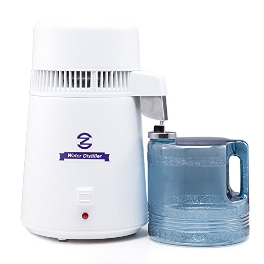 CO-Z 4 Liter Home Countertop Water Distiller Machine with Connection Bottle and Stainless Outlet