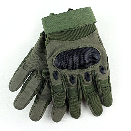 Tactical Gloves , ADiPROD (1 Pair) Hard Knuckle Full Finger for Outdoor Shooting Army Airsoft Gear