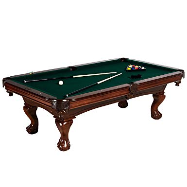 Barrington Hawthorne 100" Billiard Table Set with Cues, Rack, Balls, Brush, and Chalk (23 Pieces)