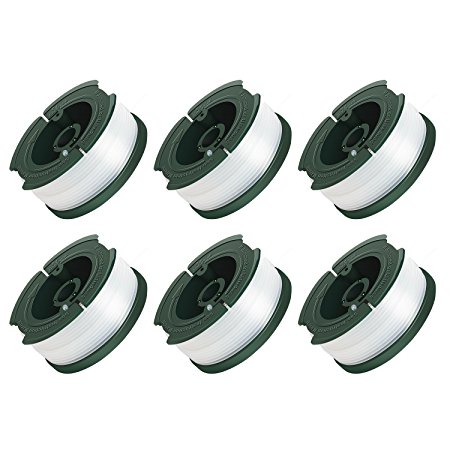 GARDENOK Line String Trimmer Replacement Spool [ Compatible with Black & Decker AF-100/Replacement Autofeed Spool ], 30ft 0.065", 3-Pack or 6-Pack Optional (6-Pack)