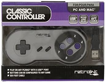 Retro-Bit PC USB Compatible Controller-Gray, Super NES