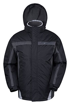 Mountain Warehouse Mens Dusk Snowproof Hooded Fleece Lined Snowboarding Ski Jacket