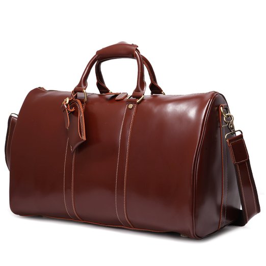 Leathario Mens Genuine Leather Overnight Travel Duffle Weekend Bag