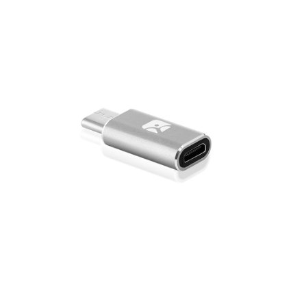 USB 3.1 Type-C to MicroUSB 2.0 Female OTG Adapter, Gray, pack of 2