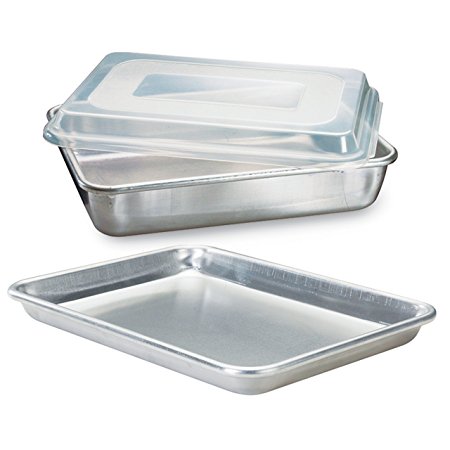 Nordic Ware Natural Aluminum Commercial 3-Piece Baker's Set, Quarter Sheet and Cake Pan