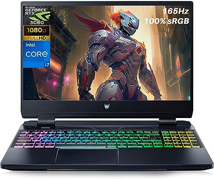 Acer Predator Helios 300 Gaming Laptop, 15.6 inch FHD IPS 165Hz Display, 14 Core Intel Core i7-12700H, NVIDIA GeForce RTX 3060, 64GB DDR5 RAM, 2TB SSD, Windows 11 Home