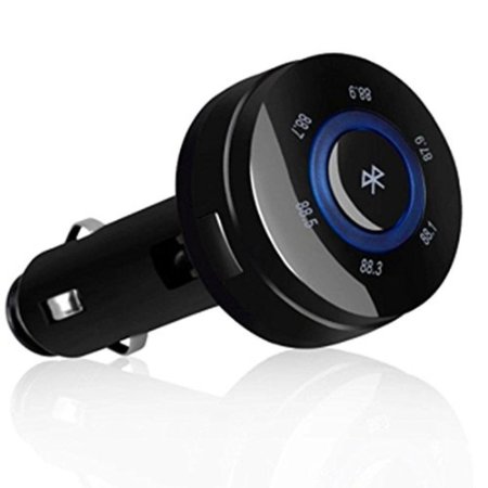Wireless Bluetooth V4.0 Fm Transmitter Car Kit Hands Free USB Charger Speaker,Music Control and Hands-Free Calling