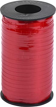 Berwick Offray Splendorette Crimped Curling Ribbon, 3/16-Inch Wide by 500-Yard Spool, Red Lacquer