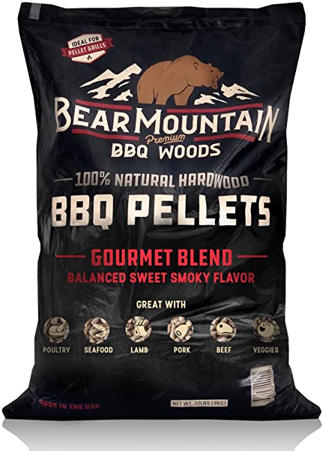 Bear Mountain BBQ FB99 All-Natural Hardwood Smoky Gourmet Blend BBQ Smoker Pellets for Outdoor Grilling, 40 lbs