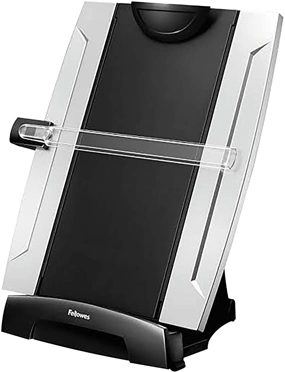 Fellowes Office Suites Desktop Copyholder with Memo Board, Black/Silver (8033201)