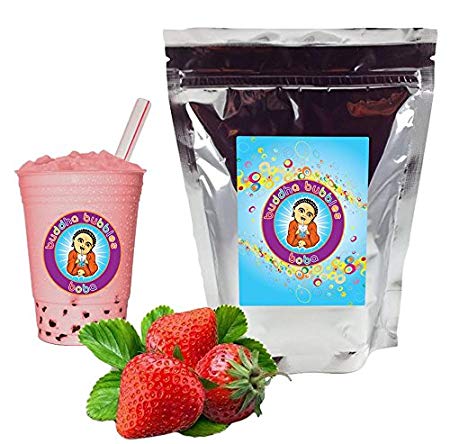 Strawberry Cream Boba/Bubble Tea Powder By Buddha Bubbles Boba 1 Pound (16 Ounces) | (453 Grams)