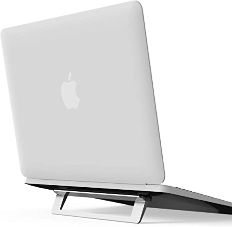Invisible Laptop Stand, licheers Foldable Aluminum Notebook Stand for Desk, Laptop Holder Riser Compatible with Laptops, Tablets, Keyboards and More (Silver)