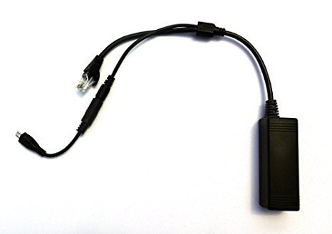 PoE to micro-USB splitter/adapter for Raspberry Pi (IEEE802.3af)