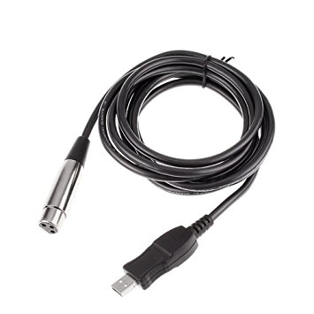 AGPtek® 9.8 Feet Usb Microphone Link Cable Usb Male To Xlr Female (Black)