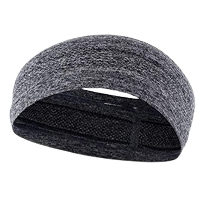 Skudgear Super Stretchable All Sports Headband Workout Sweatband for Men & Women (Grey, One Size, Pack of 1) | Gym Equipment | Running, Yoga, Cycling, Cricket, Badminton| Sports Unisex Hair Band