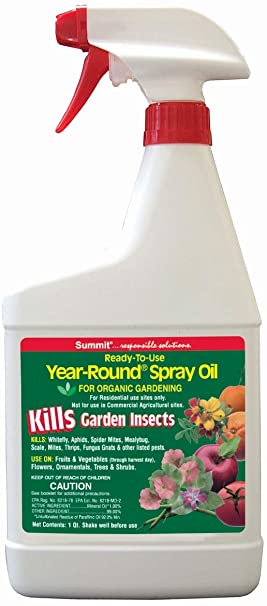 Summit 122 Year-Round Spray Oil for Garden Insects Ready-to-Use, 1-Quart