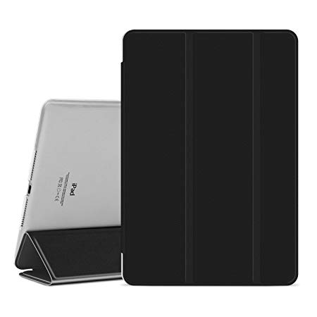 Ayotu New iPad 9.7 inch 2018/2017 Case,Slim Lightweight Auto Wake/Sleep Smart Stand Protective Cover with Translucent Frosted Back Magnetic Case for New iPad 9.7 inch Release Tablet-The Black