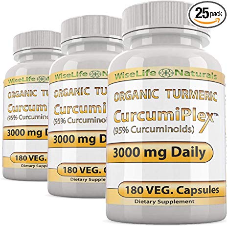CurcumiPlex 3 Pack Highest Potency Turmeric Supplements Made with Turmeric Organic Turmeric Curcumin Capsules Best Turmeric Curcumin Organic Joint Nutrition Supplement, Back Nerve Pain Support Daily