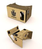 Google Cardboard Complete Kit Virtual Reality VR 3D Glasses From NFCGuyz - Pre-Built And Ready To Assemble Top Quality With Numbered Instructions - NFC - Magnets - Velcro and Lenses