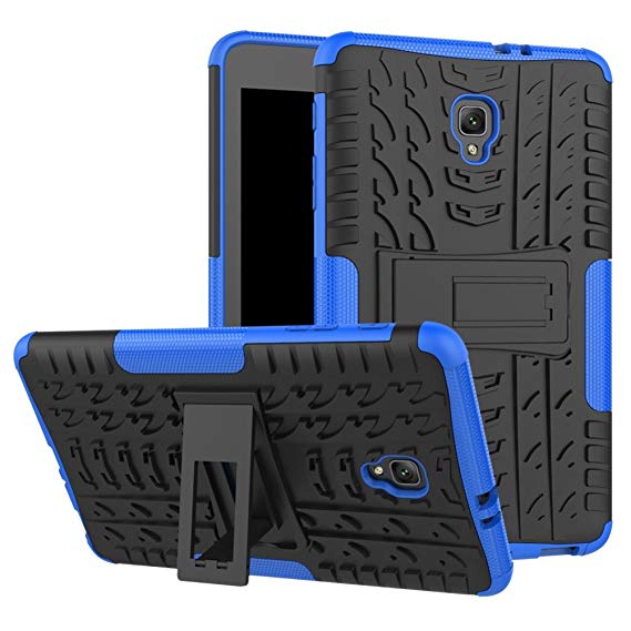 Tab A 8.0 T380 Case DWaybox Rugged Heavy Duty Hard Back Case Cover with Kickstand for Samsung Galaxy Tab A 8.0 2017 SM-T380/T385 / Samsung Tab A2 S 2017 (Blue)