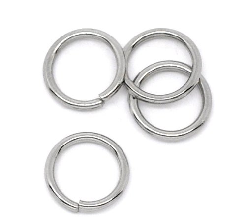 VALYRIA 500pcs Stainless Steel Open Jump Rings Connectors Jewelry Findings 18 Gauge