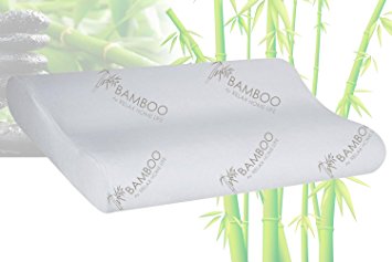 Cervical Contour Memory Foam Bamboo Pillow | Stay Cool Removable Cover By Bamboo By Relax Home Life (King)