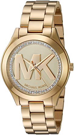 Michael Kors Women's Mini Slim Runway Goldtone Three-Hand Watch