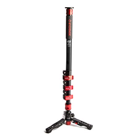 IFOOTAGE Video Monopod Professional 71" Aluminum Telescopic Monopods with Folding Three Feet Support Base Compatible for DSLR Camcorders