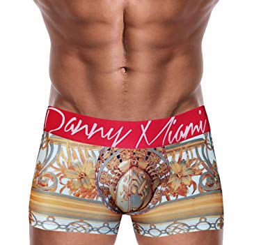 Danny Miami Men's Underwear - Boxer Briefs in Multiple Colors Patterns & Designs - Athletic Low Rise Short Cut - New