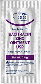 Dynarex Bacitracin Zinc Ointment, 9g, Foil Packet (Box of 144 Each)