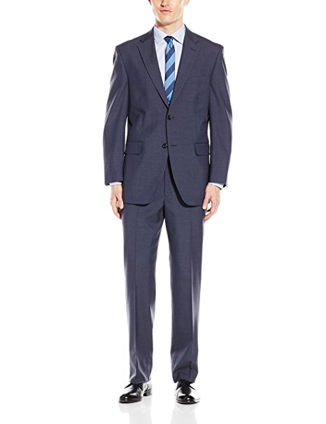 Jones New York Men's Classic Fit Blue Solid Suit