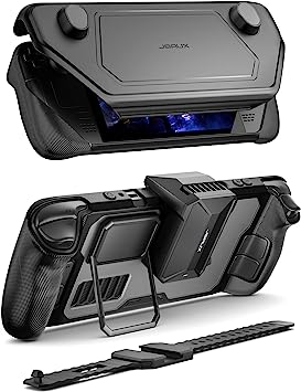 JSAUX ModCase for Steam Deck, PC0104 Modular Steam Deck Case with Cooling Fan Valve Steam Deck Accessories Include Protective Case, Face Cover, Cooling Fan, Metal Bracket and Strap - Cooler Set