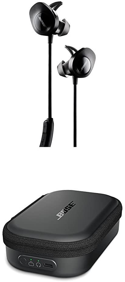 Bose SoundSport Wireless Headphones, Black, with Charging Case