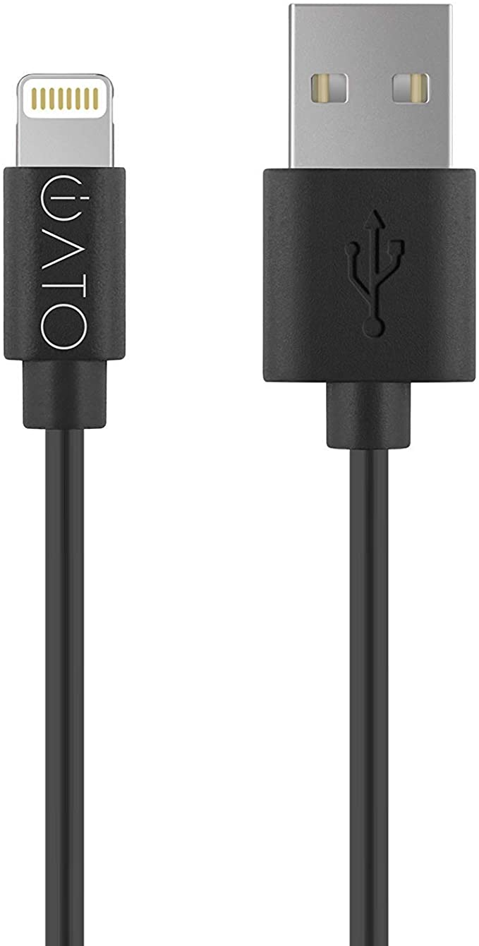 iATO Lightning Cable [Apple MFi Certified] iPhone Charger Cable. Fast Charging Lightning to USB Wire for iPhone 12 mini Pro Max SE 11 Pro Max XR Xs Max X 10 8 7 6s 6 Plus 5s 5c 5 iPad iPod. 1m. Black