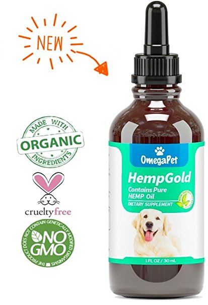 Hemp Oil for Dogs and Cats (250 mg) Organic Dog Hemp Oil for Calming, Anxiety and Joint Health - Easily Apply to Treats - Grown in USA