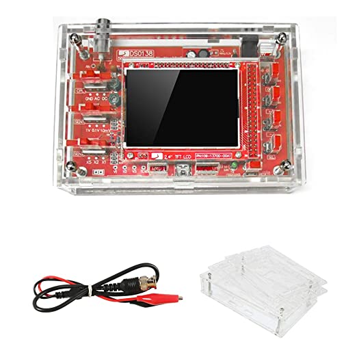 DSO 138 Oscilloscope Kit Open Source with Probe 2.4" TFT 1Msps Digital Oscilloscope Kit with DSO 138 Case   Probe 13803K for Electronic Learning Set