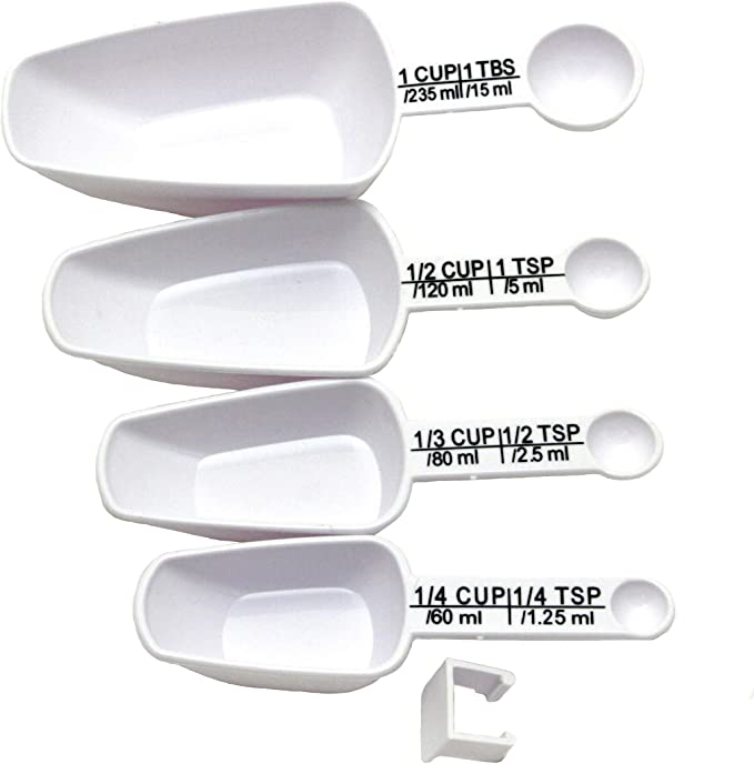 Chef Craft 21095 Spoon Combo Measuring Scoop, One Size, White
