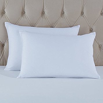 DreamHome - 100 Percent Cotton King White Pillow Sham, 20" x 36", Set of 2