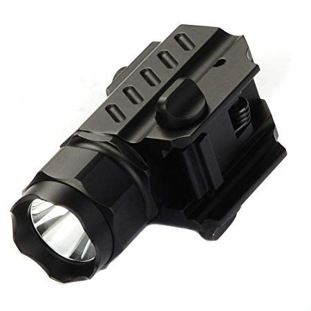 TrustFire LED Tactical Flashlight 2-Mode 210LM Pistol Handgun Torch Light Weather-proof Handheld Flashlights for Picatinny MIL-STD-1913 STANAG 2324 Rail