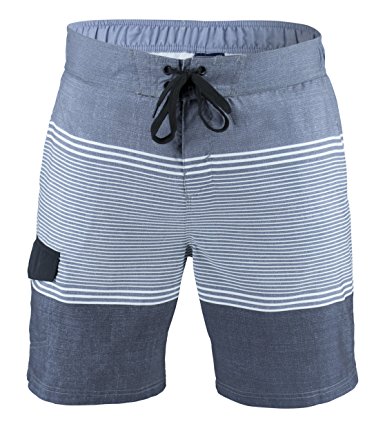 Matereek Men's Shorts Stripe Effect Sweamwear Swim Trunks