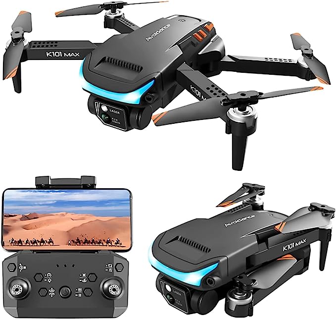 Mini Drone for Kids Adults Beginners with 1080P HD FPV Camera, RC Quadcopter Camera Drone with Altitude Hold, One Key Landing, Obstacle Avoidance, Speed Adjustment, Headless Mode, 3D Flips, 2 Batteries