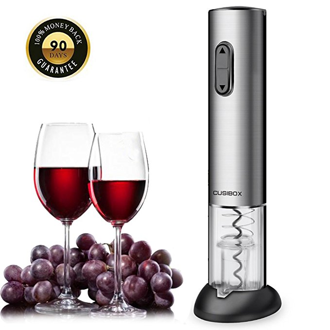 Cordless Electric Wine Bottle Opener Stainless Steel Rabbit Corkscrew Rechargeable Set with Foil Cutter (wine opener)