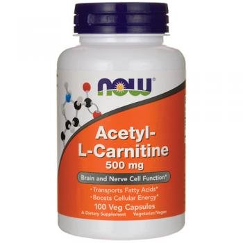 Now Foods Acetyl L-Carnitine, 500mg, 100 Vegetarian Capsules