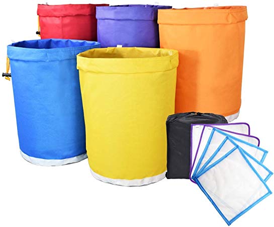 HYDGOOHO Hash Bags 5-Gallon 5-Bag Bubble Bags Herbal Ice Bubble Bag with Free Carrying Bag with 5-Pack Pressing Screen