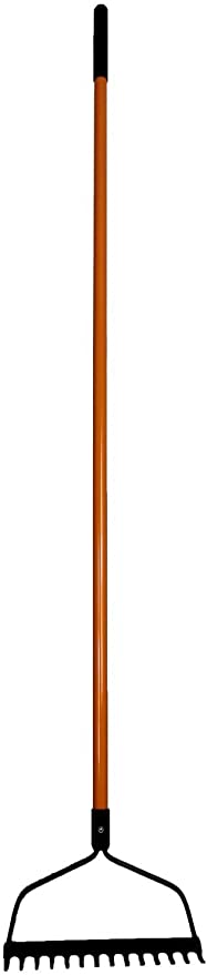 Ashman Bow Rake – Heavy Duty Raker to Gather Fallen Leaves, Equipped with Rubber Grip Handle for a Strong Hold When Working – Rust Resistant