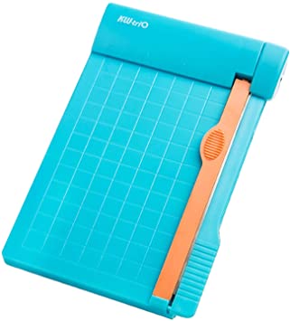 Newmind Portable Precision 6inch Paper Trimmer Cutting Board Guillotine Photo Cutter Photo Coupon Laminated Paper Craft Project Office - Blue