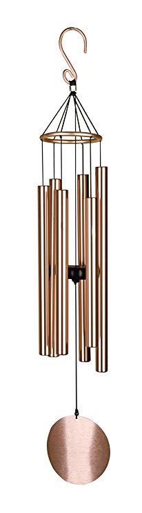 Pixpri Wind Chimes - for Outdoor Garden - 32" Elegant Metal Design - Musical Tones (Rose- Gold,Similar but not Exactly The Same Tone of The Forest Green)