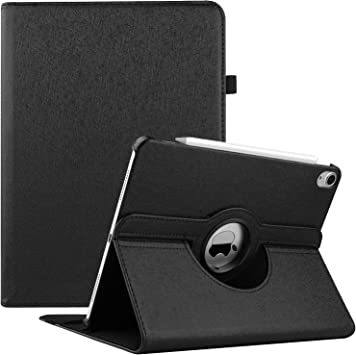New iPad air 10.9 inch 2020 / iPad Air 4 Case - 360 Degree Rotating Stand Smart Cover Case with Auto Sleep Wake (Black)